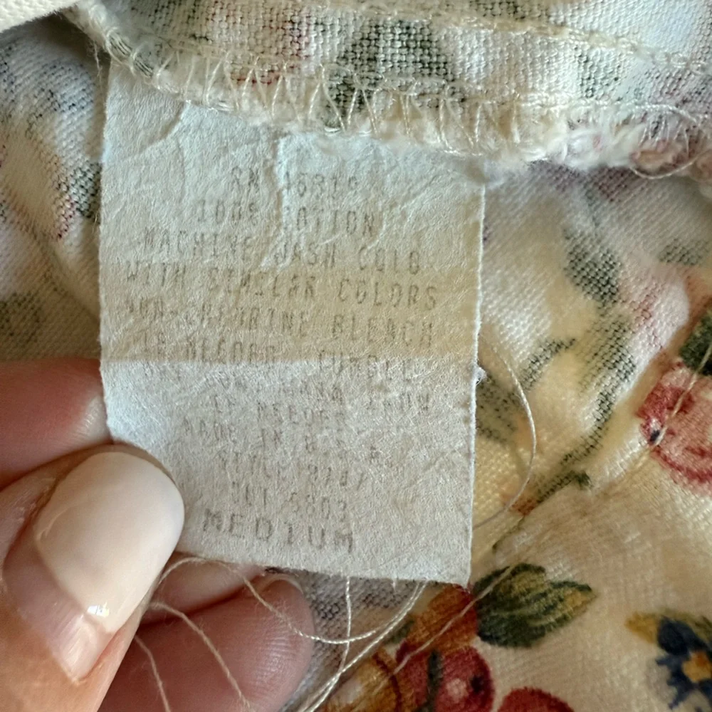 Vintage Cotton Floral Quilted Vest - Picture 3 of 7